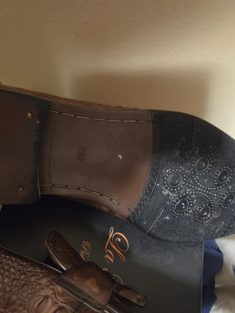 Brown Croc-Embossed Men's Slip-On Loafers